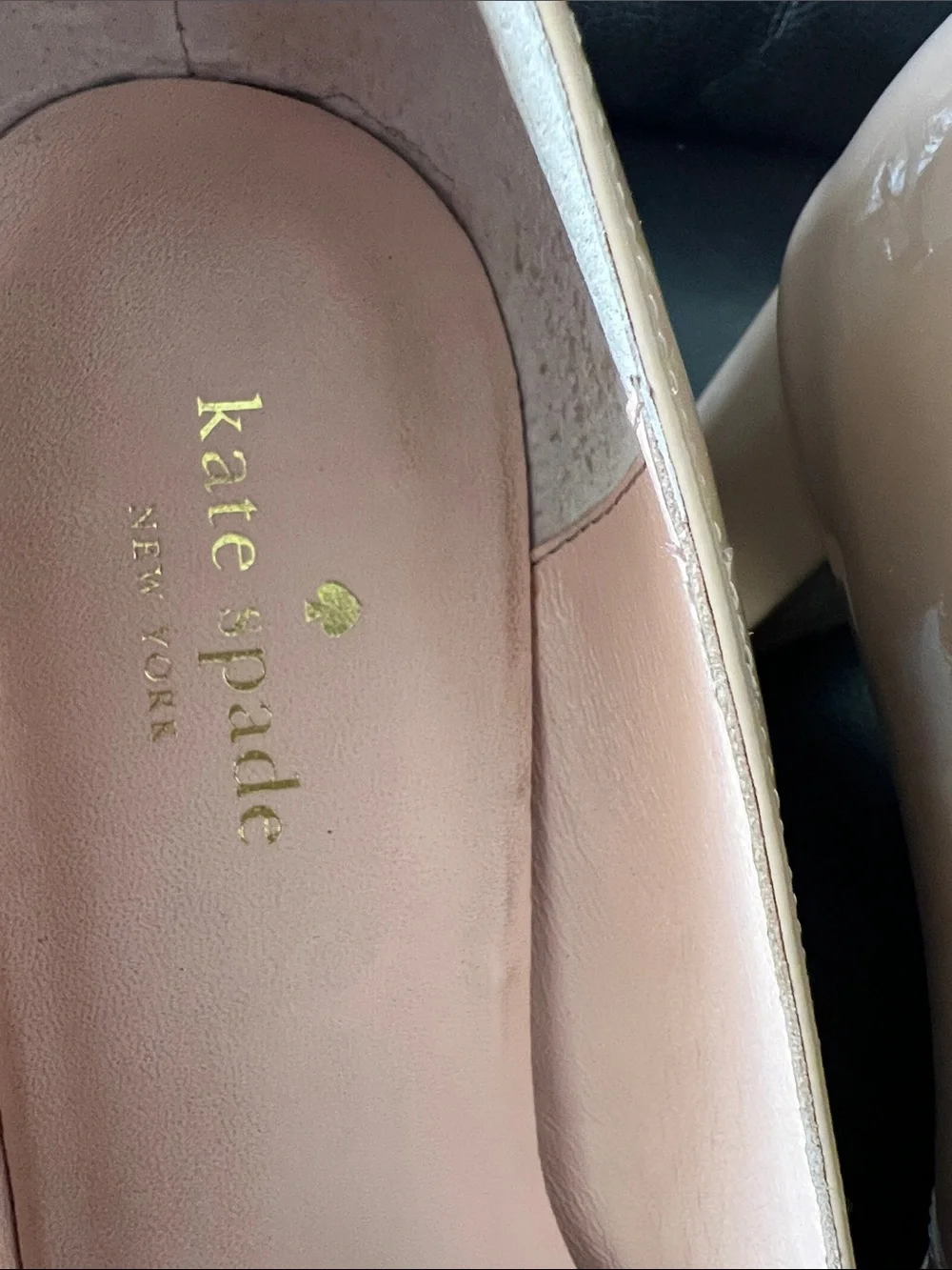 kate spade Nude Patent Leather Round-Toe Flats